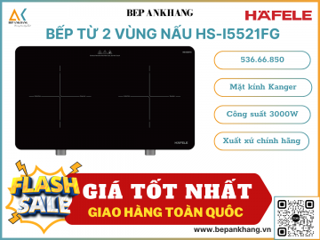 Bếp từ đôi Hafele HS-I5521FG 536.66.850 - Đặt dương trên mặt bếp 